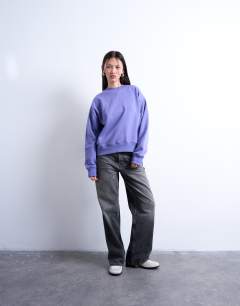 Model wearing Ultimate sweat in purple