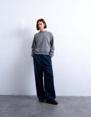 Topshop Ultimate Oversize Cotton Blend Sweatshirt In Animal Print