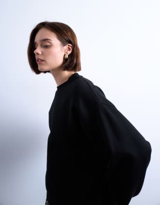 Topshop - Ultimate - Sweatshirt in Schwarz