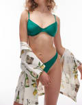 [Topshop] Topshop underwired bikini top in emerald-Green 12 A GREEN