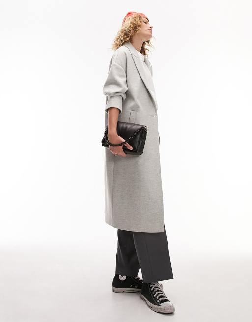 Topshop unlined chuck on coat in gray heather