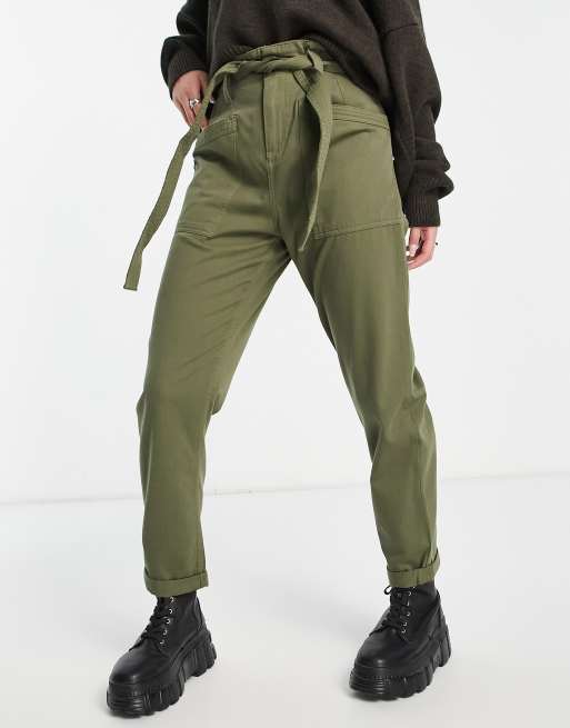 Topshop paperbag utility hot sale trousers