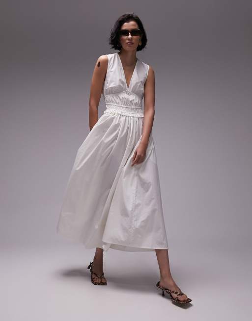 Topshop white midi dress top