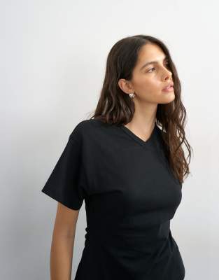 Topshop V-neck Cinch In Purple