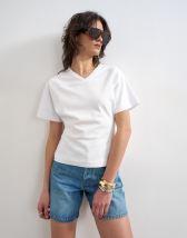 Topshop v-neck cinch in white