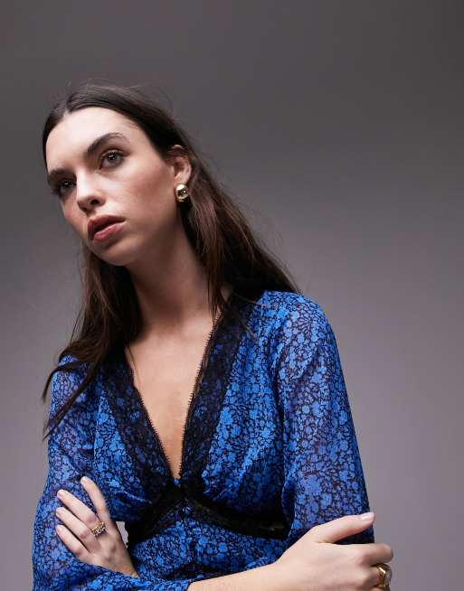 ワンピース Lace Trimmed Floral Dress 1.3770dss255.spli.spliced.jpg