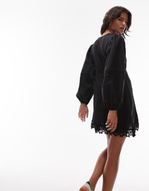 Black lace sale tea dress