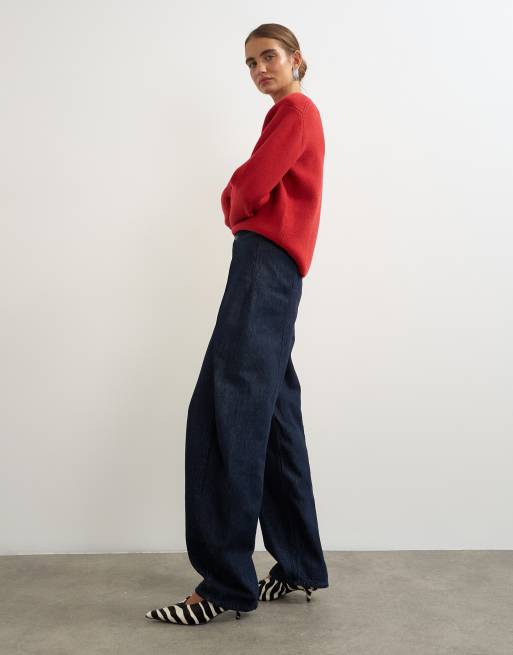 Topshop - vaquero cruzado delantero en índigo, 2 de 5