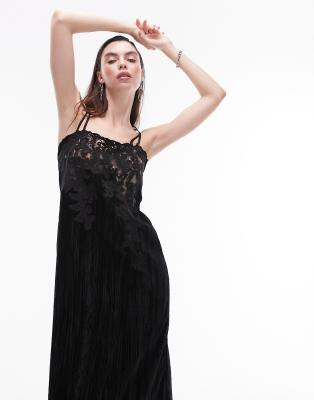 Topshop + PETITE Cowl Velvet Slip Dress