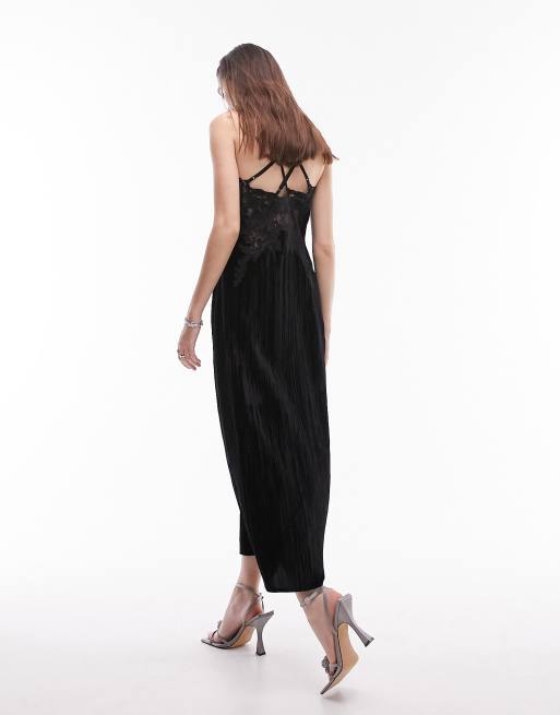 Topshop velvet 2025 slip dress