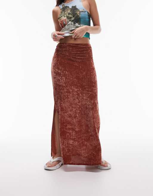 Maxi skirt shop dress velvet