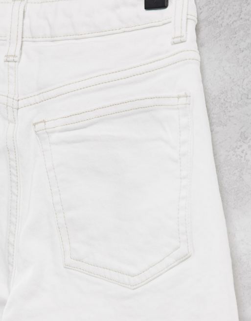 Topshop – Verkürzte Straight Jeans in gebrochenem Weiß mit mittelhohem Bund, 4 von 4