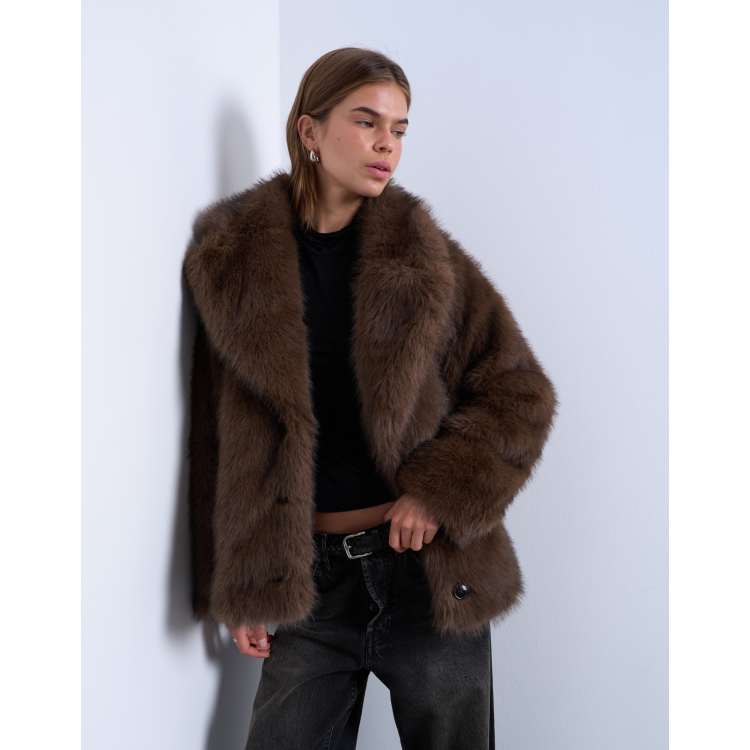 Gilet En Fausse Fourrure Crème Topshop - Neuf Avec étiquette, Taille 4, épuisé Ailleurs !
