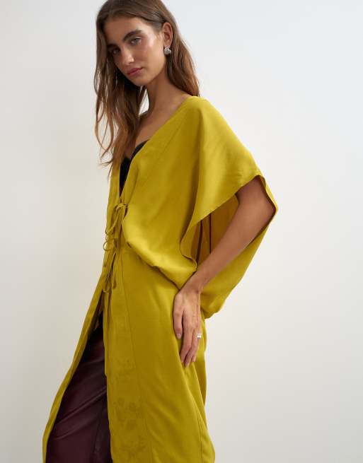 Topshop veste de lit maxi jacquard moutarde, 4 de 4