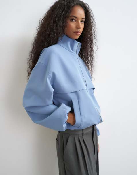 Topshop - Veste d'ensemble à col cheminée - Bleu - view 1