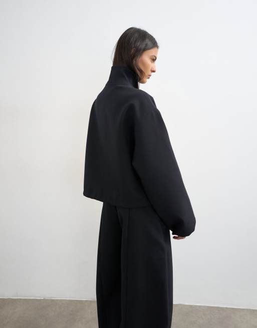 Topshop - Veste d'ensemble à col cheminée - Noir , 2 de 4