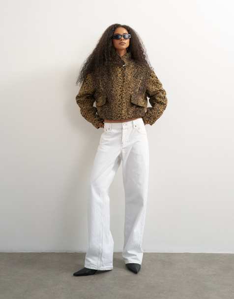 Topshop veste en mélange de laine à imprimé animal - view 1