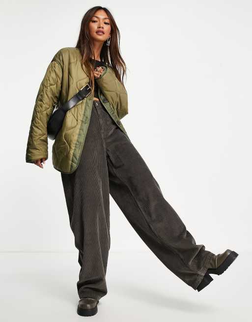 Topshop - Veste matelassée légère - Kaki, 4 de 4