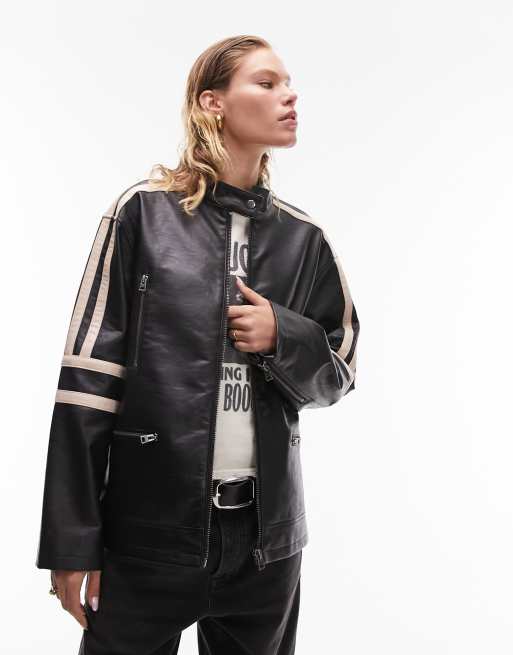 Veste best sale motard oversize