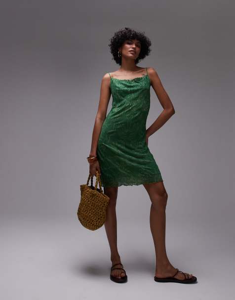 Topshop - Vestito corto multicolore stropicciato con stampa di conchiglie - view 1