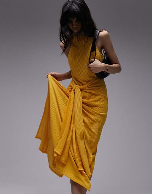 Vestito ocra shop