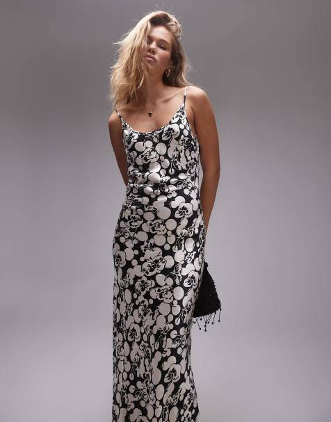 Topshop - Vestito sottoveste midi a canottiera a fiori e bolle - view 1