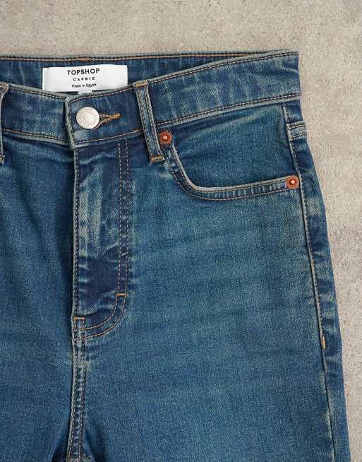 Topshop - vintage-blå højtaljede capris-jeans, 6 af 7