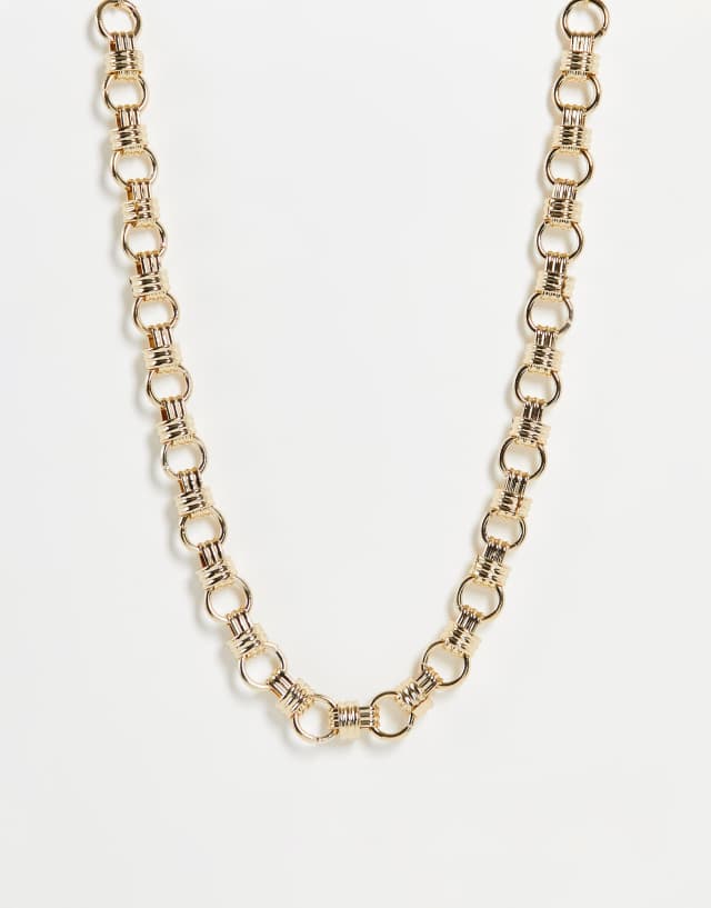 Topshop vintage link necklace in gold