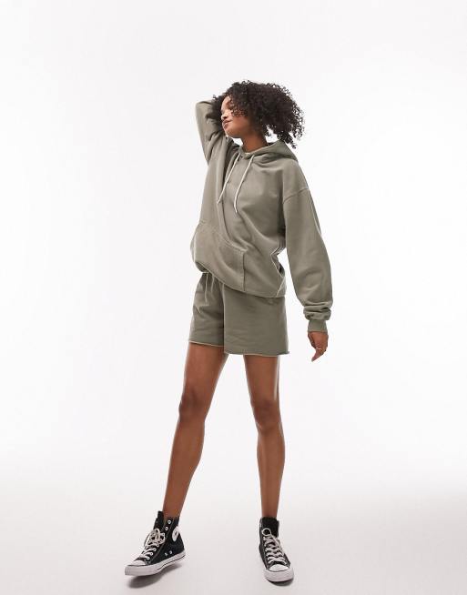 Sweat shorts and hoodie set clearance