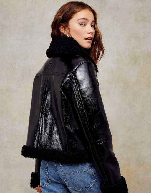 Topshop hotsell vinyl jacket