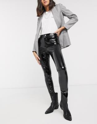 topshop jamie vinyl pants