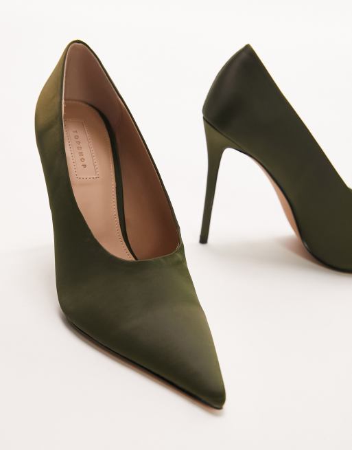 Khaki store high heels