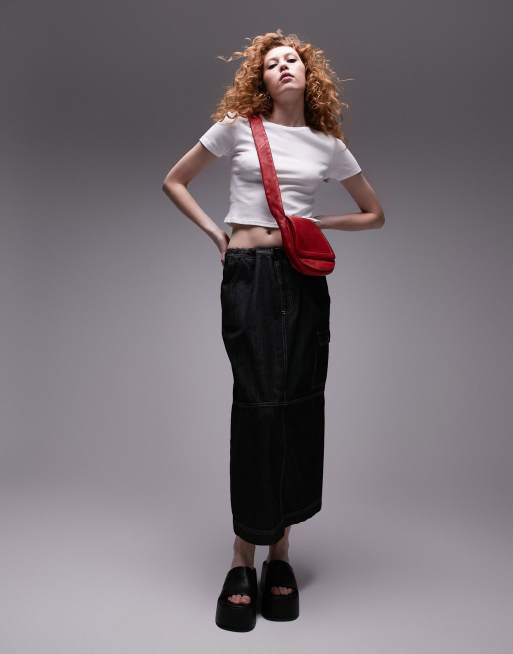 Topshop – Vit, krympt och vardaglig t-shirt , 3 av 4