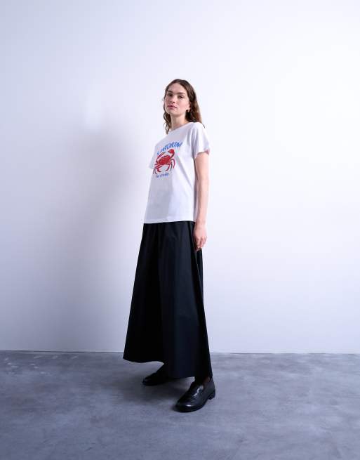 Topshop – Vit, vardaglig t-shirt med 'Santorini'-tryck, 2 av 4