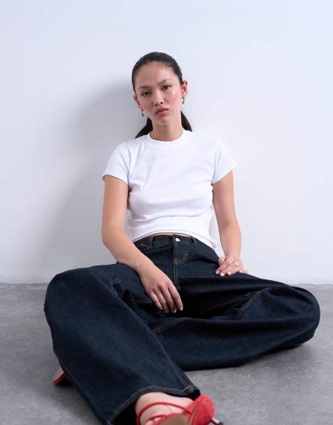 Topshop – Vit vardags-t-shirt - view 1