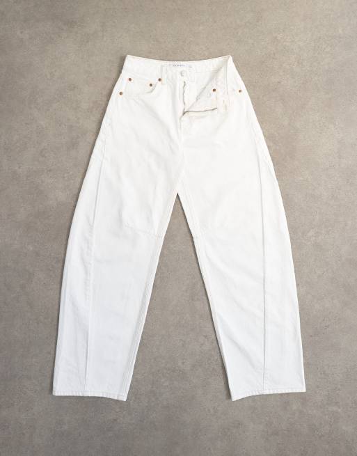 Topshop – Vita jeans med medelhög midja och barrelben, 7 av 8