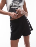 [Topshop] Topshop waffle shorts in black XS BLACK