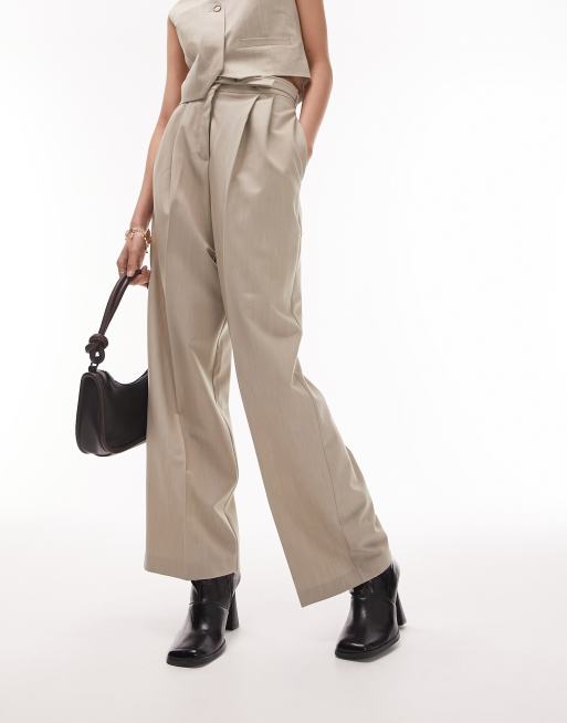 Topshop waistcoat in beige marl, 2 of 4