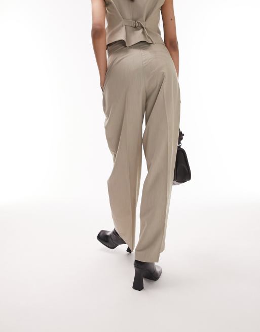 Topshop waistcoat in beige marl, 3 of 4