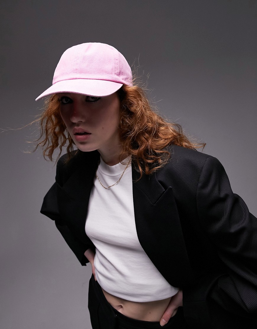 washed cap in pink