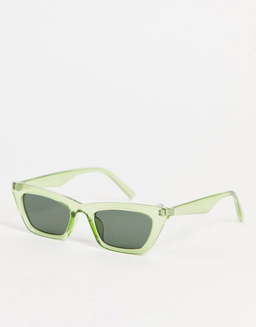 Topshop – Wąskie okulary przeciwsłoneczne typu kocie oczy z tworzywa sztucznego