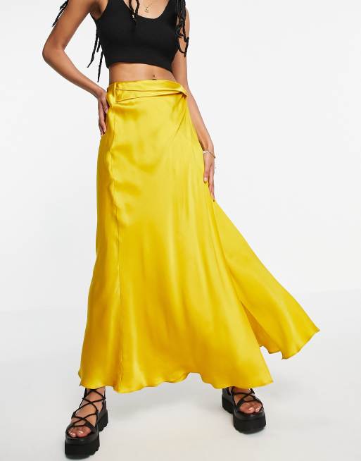 Mustard skirt outlet topshop