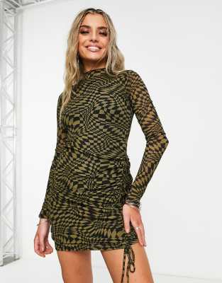 Leopard print shop bodycon dress topshop