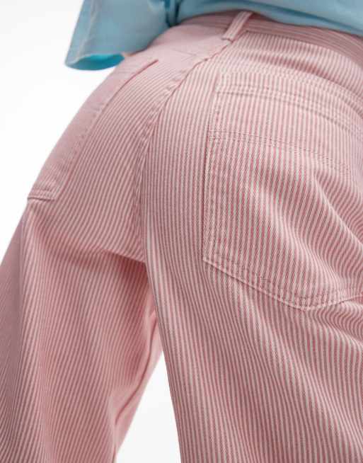 Topshop – Weite Jeans mit roten Streifen und hohem Bund , 3 von 5