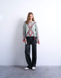 [Topshop] Topshop western patch detailed faux leather pants in black 10 black