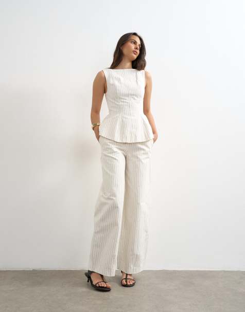 topshop white stripe co ord - view 1