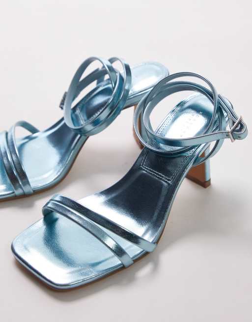 Metallic hot sale mid heels