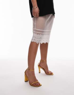  Wide Fit Goldie high heeled two part sandal 