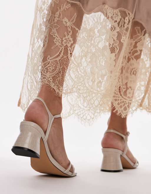 Topshop white strappy sandals top