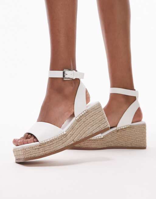 White low platform outlet sandals